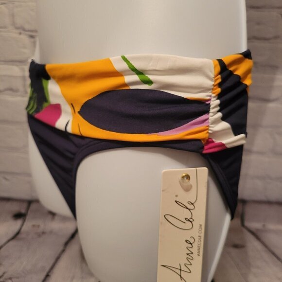 Anne Cole Floral-Printed Fold-Over Bikini Bottoms - Picture 3 of 4